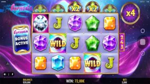 Game Euphoria là trò chơi được nằm trong mục Slot Game. Là một trong TOP 3 game được yêu thích nhất trong chuỗi Slot đang có mặt trên thị trường hiện nay. Trò chơi này tương tự với cách chơi của những game quay thưởng khác. Chỉ khác về giao diện game, các biểu tượng được sử dụng là các viên đá quý và hình J, Q, K, A. Hãy đến FUN88 trò chơi trực tuyến để biết thêm thông tin nhé .